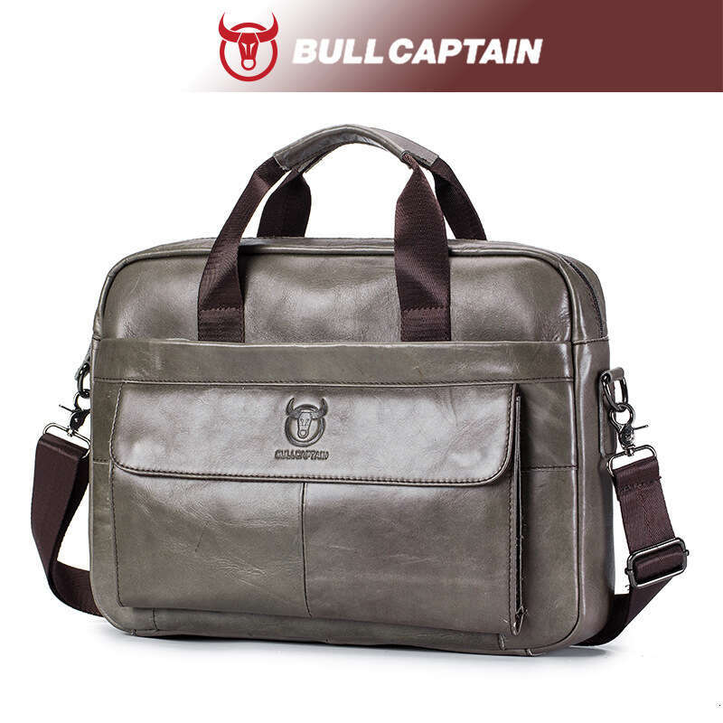 Luxury Shoulder Bags Totes Hobo Captain Niu Men S Trendy Genuine Leather Business Briefcase Top Layer Cowhide Laptop Handbag Crossbody Bag SENYY
