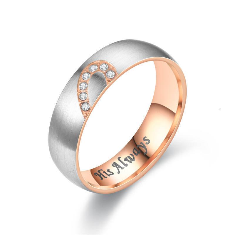 New Style Heart Her Forever His Always Couple Rings Directly from Manufacturer