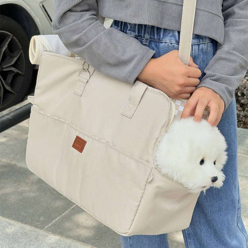 Set 4 piecBreathable Pet Carrier Shoulder Bag for Cats And Small Dogs Safe Travel Handbag Puppy Chihuahua Yorkshire Dog Supplies 26H0130