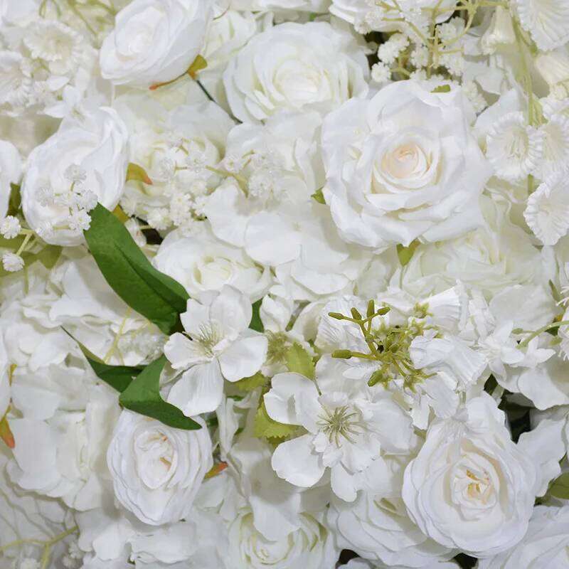 White lily of the valley Rose Artificial Flower Ball Road Lead Floor Floral Wedding Welcome Sign Decor Hang Flowers Party Y260130