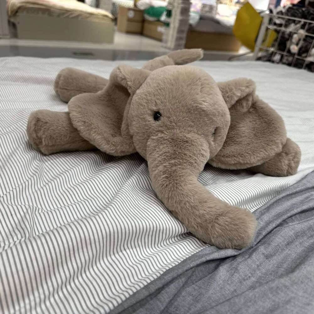 Super Soft Grey Toys Cute Stuffed Flappy Ears Long Plush Elephant Animals Plushy Hugging Pillow Kids Xmas Gift Y260128