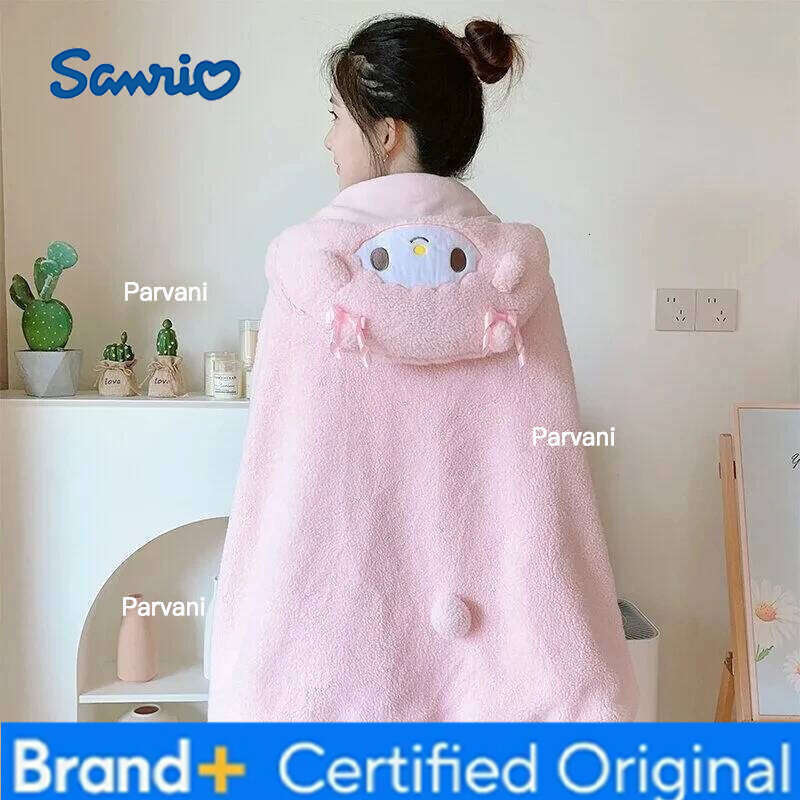 Sanrio Japanese Cute Cartoon My Sweet Piano Coral Fleece Laziness Cloak Shawl Student Office Nap Air Conditioning Blanket Gift H2601301