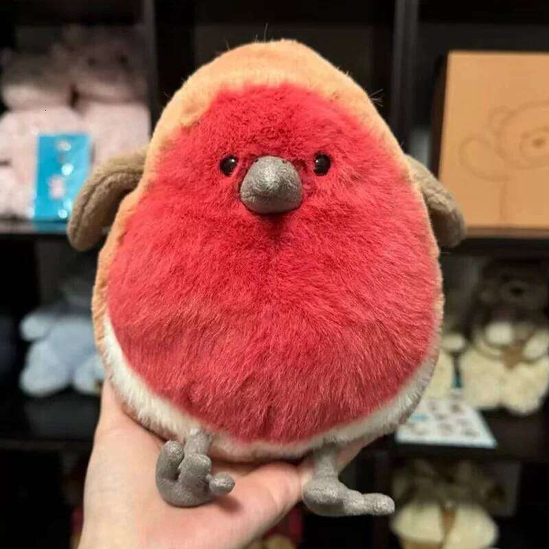 Kawaii Robin Plush Toys Soft Skin-friendly Sleep Companion Realistic Desktop Decorative Item Birthday Gifts For Friends Children Y260128