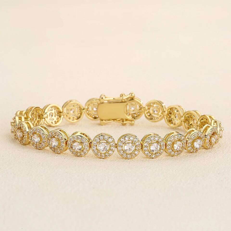 ZAKOL European And American Fashion Round AAA Zircon Bracelet Bangles Unisex Punk Style Hip-hop Jewelry