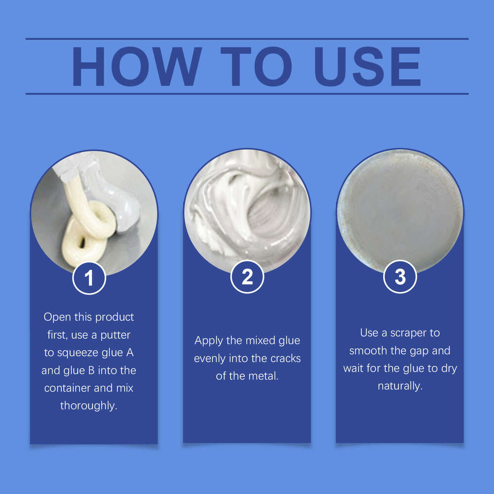 Jakehoe Industrial Grade Casting AB Glue Agent Stainless Steel Copper Aluminum Metal Leak Repair S260130