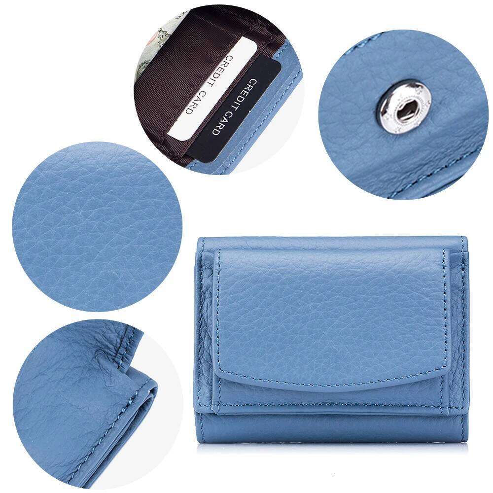 Zency Genuine Leather Wallet Case For Women Fashion Mini Coin Purse Money Bag Girl Card Holder Multifunction Rfid Anti Scanning Z260130