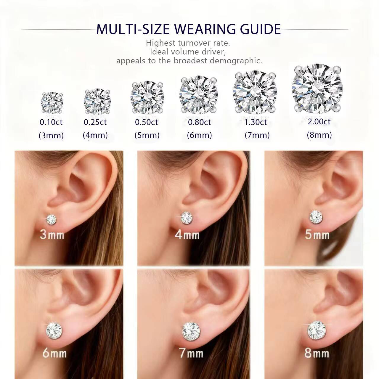 Best 18k Yellow Gold Minimalist 05ct Round Brilliant Cut Lab Grown Diamond Stud Earrings for Women
