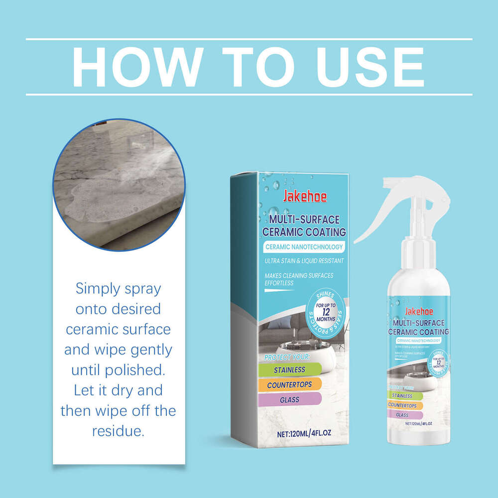 JAKEHOE Household Ceramic Coating Indoor Tile Cleaning Polishing Wax Removal Dirt Renovation Spray S260130