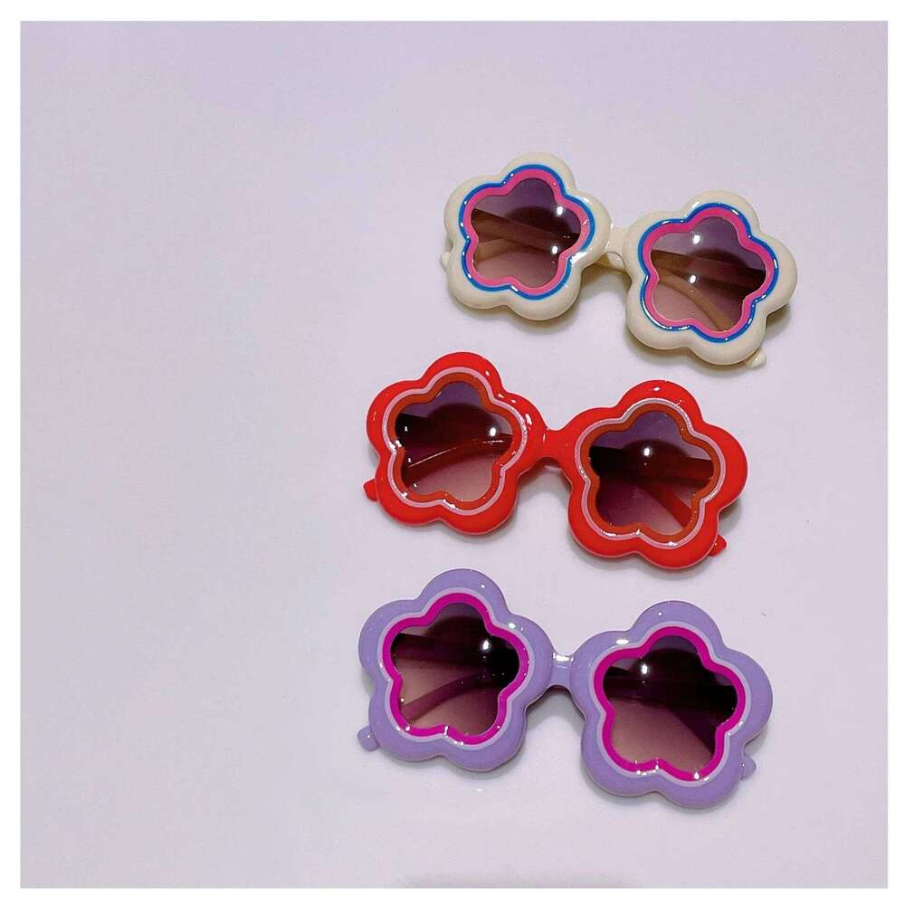 2024 New Flower Children's Sunglasses Cute Cartoon Colorful Sun Glasses Boys Girls Summer UV Protection Kids Eyewear H260130