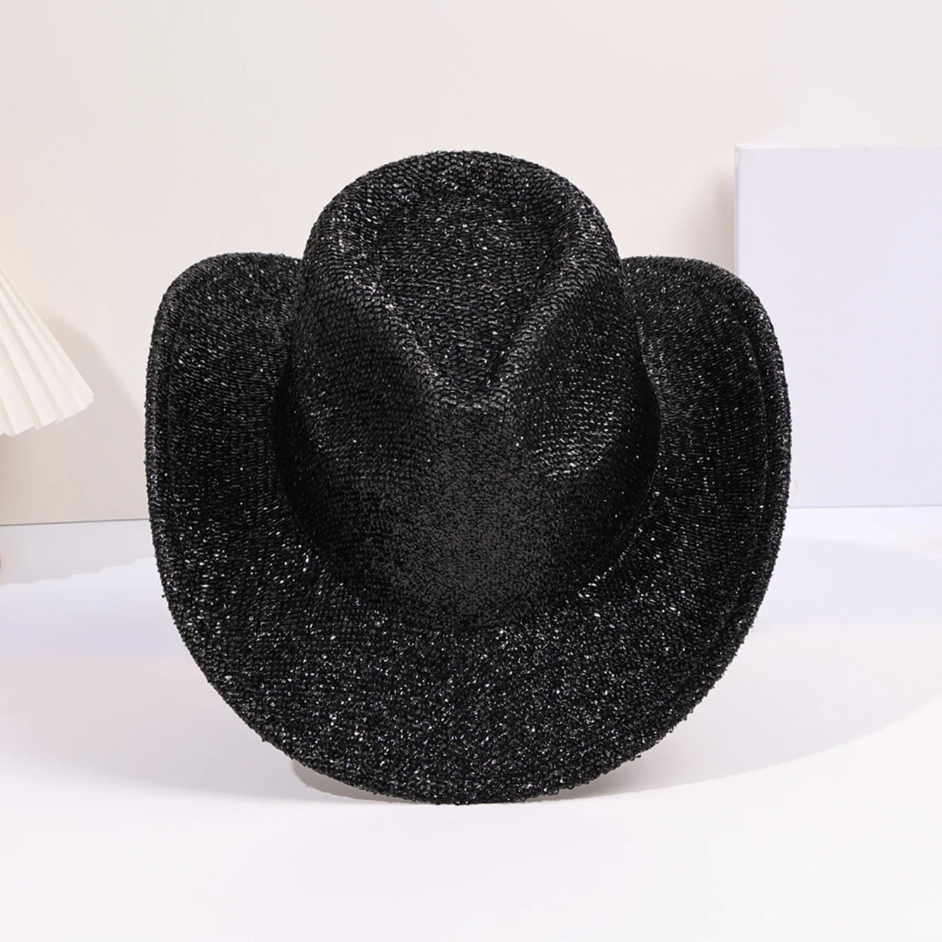 Golden Cowboy Hat Cool Flash Western Jazz Hat Outdoor Carnival Party Top Hat 260120
