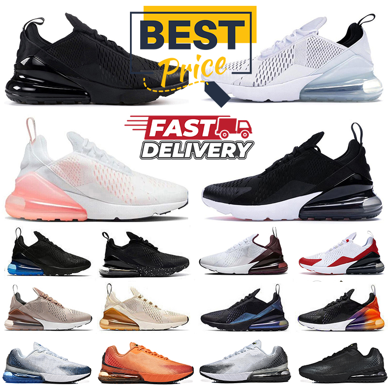Designer 270s Sneakers 270 Running Shoes Triple Black Core White Atmosphere Anthracite Light Soft Pink Light Orewood Brown Breathable Trainers for Men Women