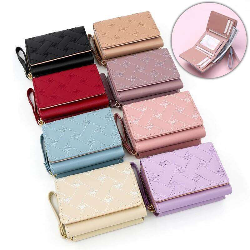 Wallets for Kawaii Cute Luxury Lady Pink Womens Small Women Leather Wallet Coin Purse Z260130