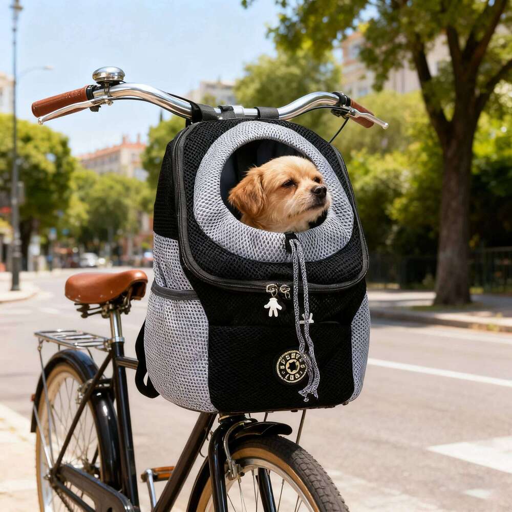 Backpack for Pets, Thickened Sponge Pet Front-Facing Carrier Backpack, Portable Puppy Transport Dog Bag 26H0130