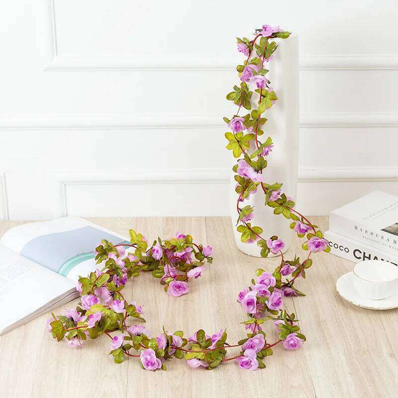 250CM Spring Autumn Artificial Flowers Rose Christmas Garland for Wedding Home Room Garden Arch DIY Decoration Fake Plant Vine Y260130