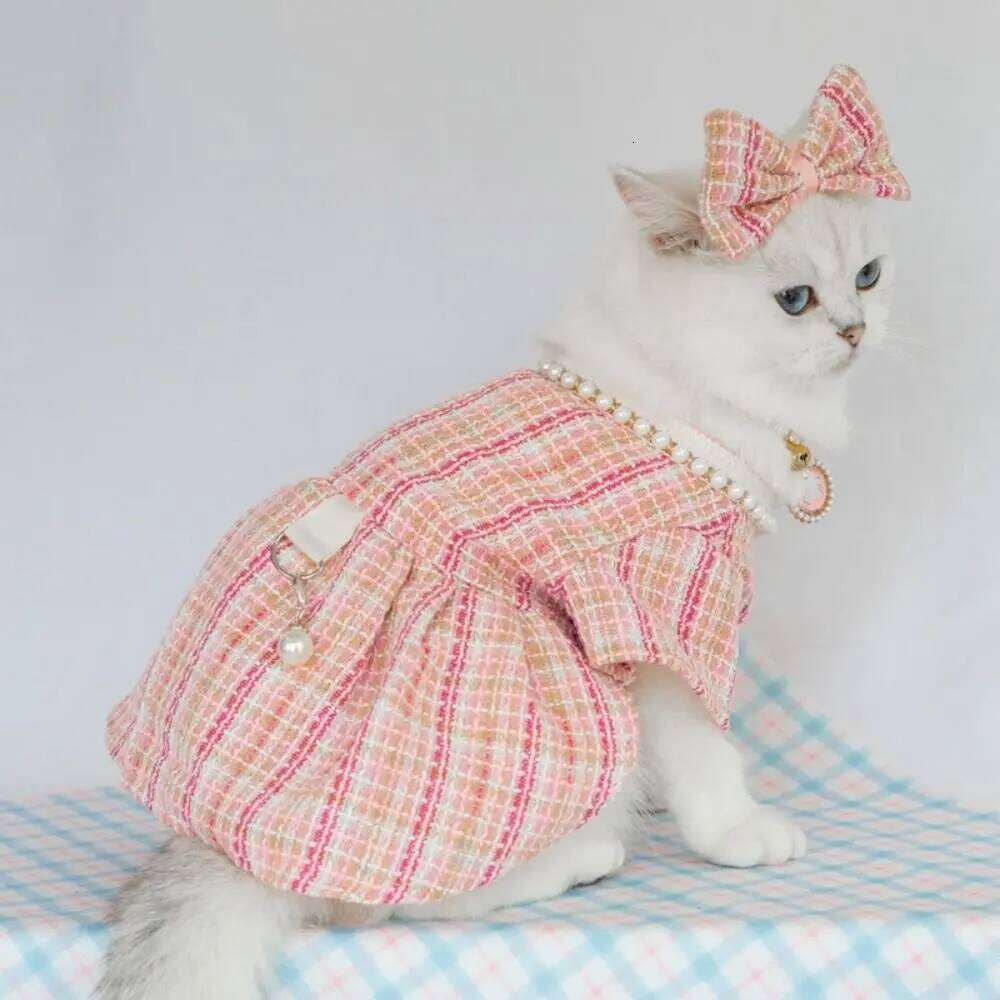 Supplies Cute Princess Dress Breathable Thin Design Dog Bow Pearl Coat Soft Pet Clothes for Kittens Puppy H260129