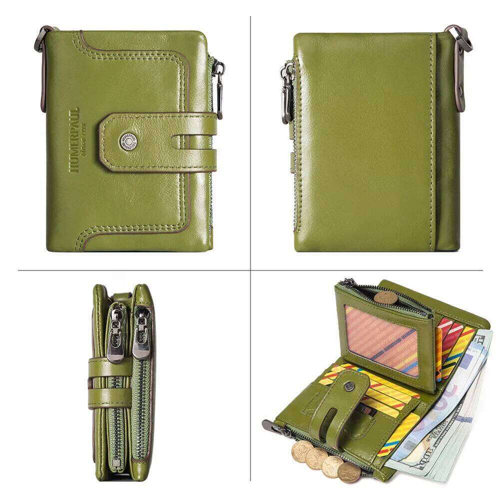 HUMERPAUL RFID Casual Wallets For Men Short Bifold Holder Case Photo High Quality Male Leather Purse Z260130