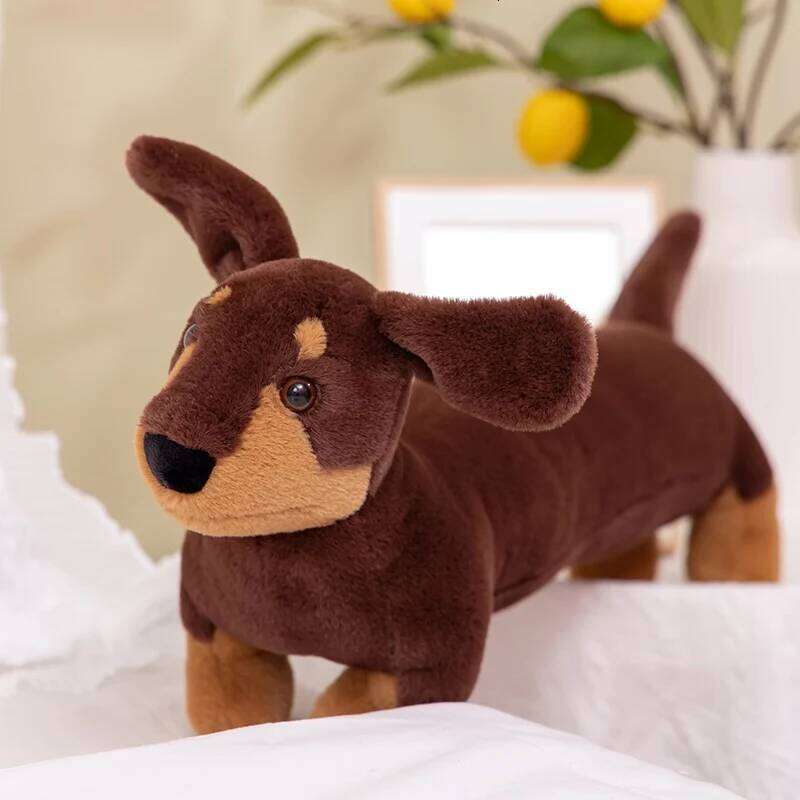 1PC 50cm Giant Stuffed Fill Plush Toy Sausage Dog Enthusiast Birthday and Christmas Gifts for Kids Y260128