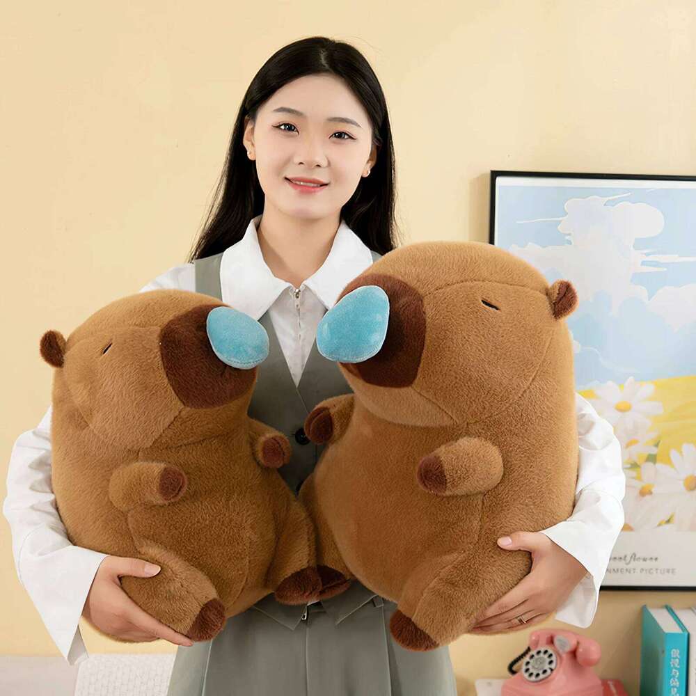 50cm Cartoon Snot Capybara Toy Kawaii Simulation Animal Cute Plush Soft Stuffed Doll Throw Pillow Large Size Birthday Gift Y260128