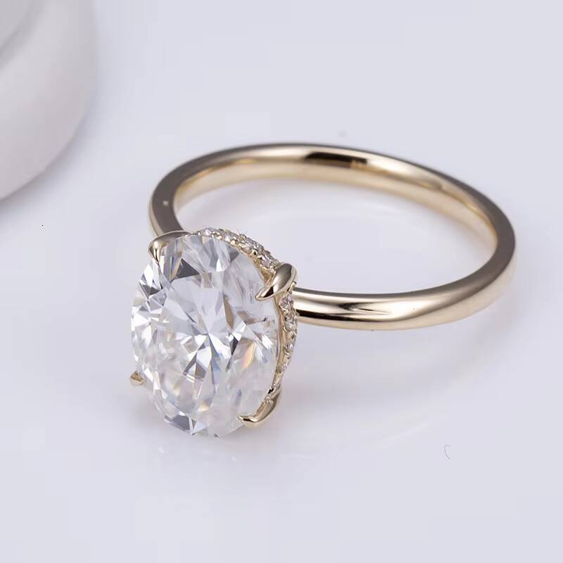 MSR-1226 Customized Jewelry 14K Gold Engagement Solitaire Diamond Ring 258ct D VS1 Oval Shape Lab Grow Diamond Ring