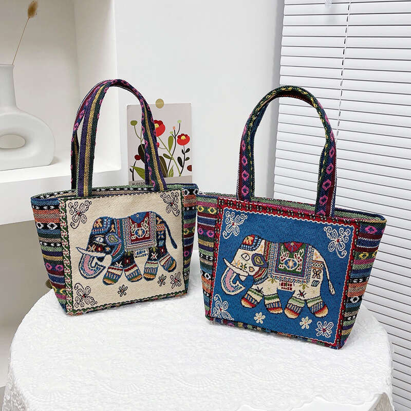 New Embroidered Office Tote Student Canvas Chinese Style Bag Female College Handbag Minority MASA