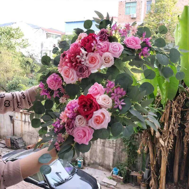 Artificial Arch Frieze Decoration Bohemian Large Flower Pendant Wedding Ceremony Christmas Door Floral Decor W260130