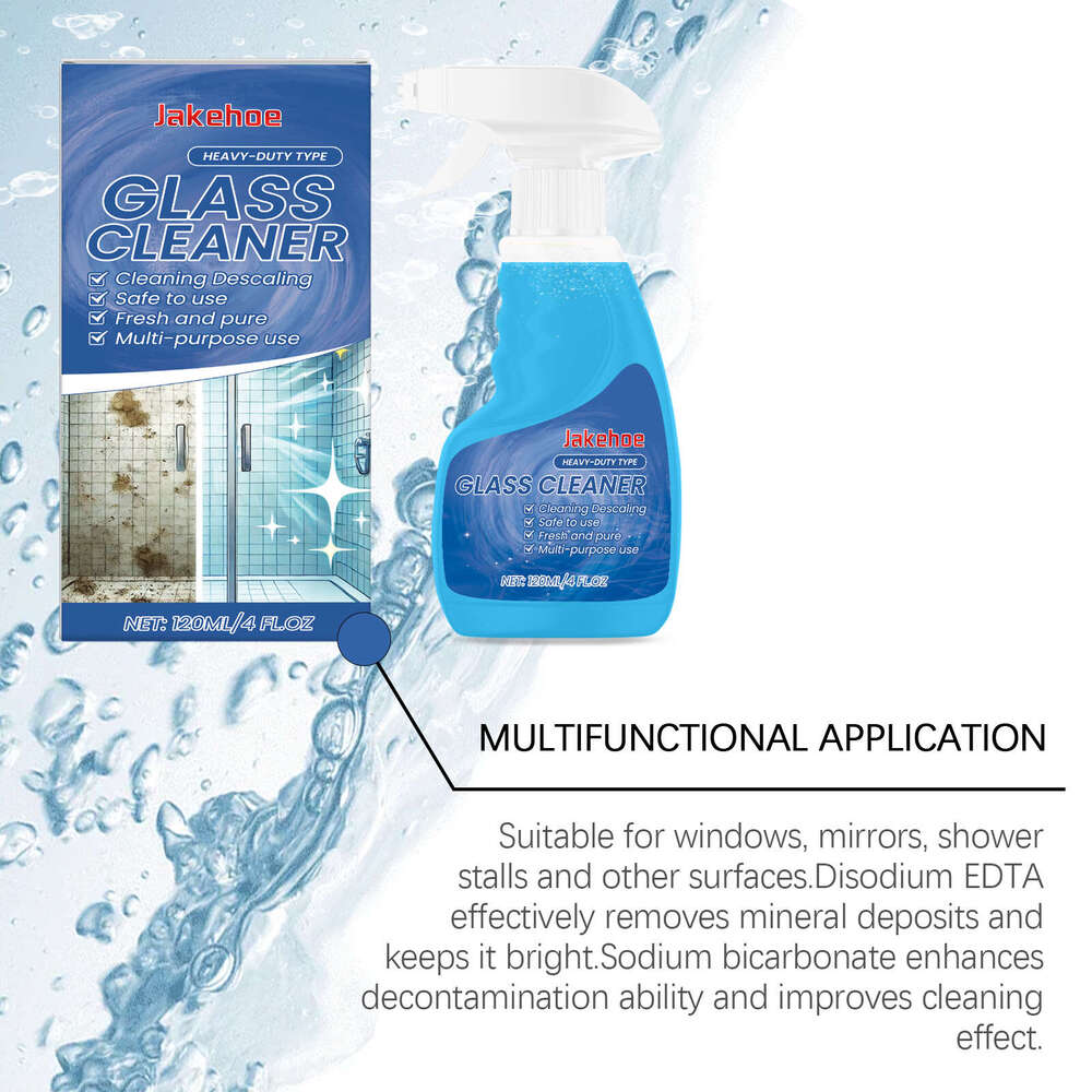 Jakehoe Descaling Dust Stain Glass Mirror Crystal Clear Cleaner S260130