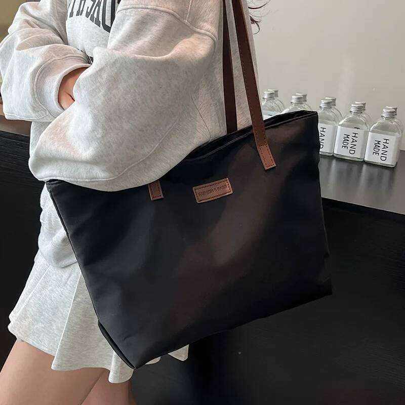 Casual Women's Oxford Cloth Shoulder Bags College Commuter Ladies Waterproof Tote Shopping Bag Large Capacity Female Handbags Z260130