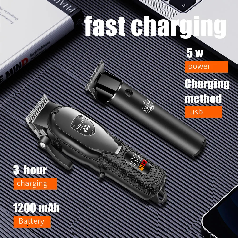 hiena Hair Clipper Kit for Men Electric Shaver Hair Trimmer Professional Cutting Machine Hair Trimmer with LCD Digital Display 260129