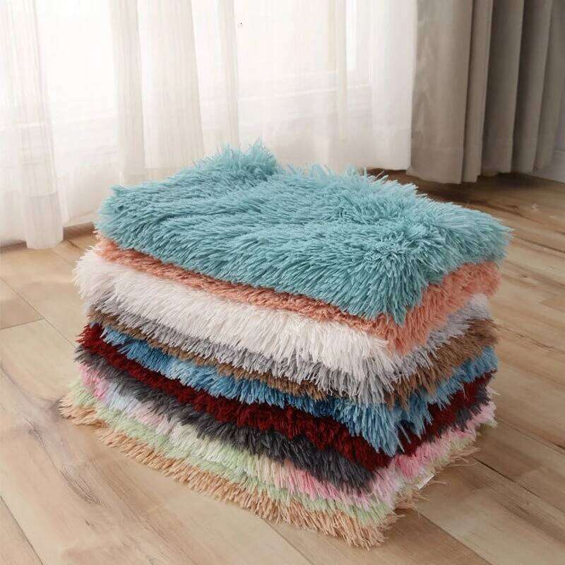 EFF Soft Pet Blanket Mat Warm Cat Sleeping Bed Mats Kennel Washable Long Plush Dogs Blankets Cover Winter Dog Supplies 26W01130