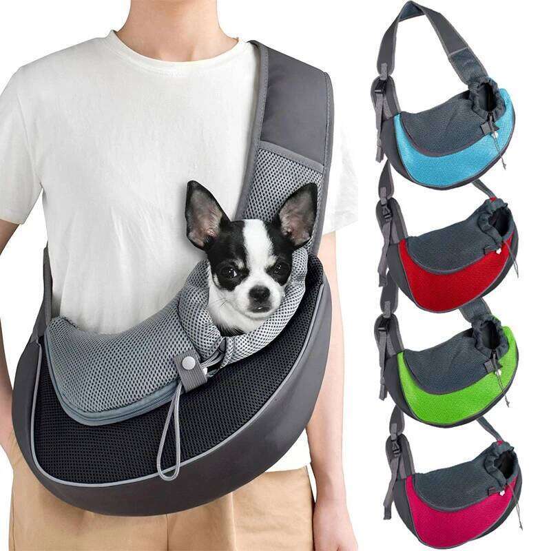 Pet Puppy Carrier Outdoor Travel Dog Shoulder Bag Mesh Oxford Sling Handbag Tote Pouch Yorkie Chihuahua Holder 26H0130