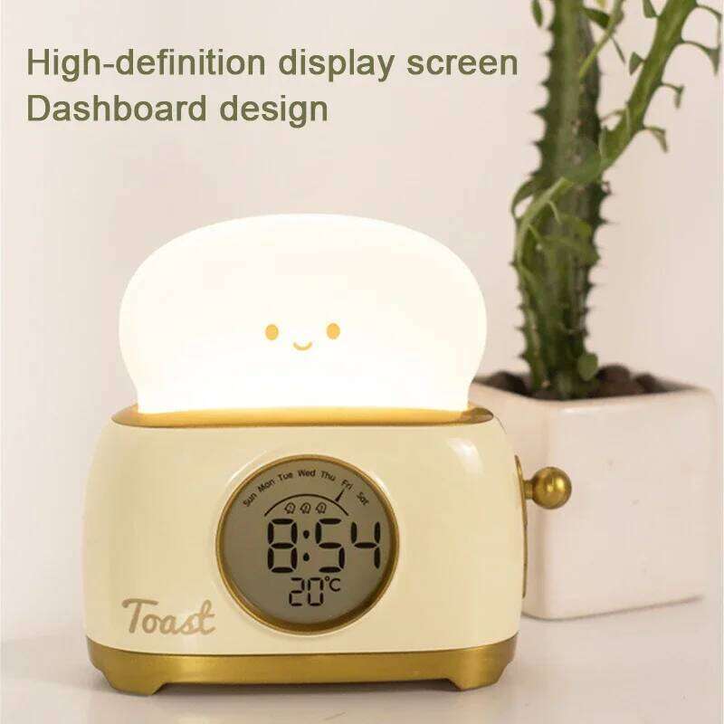 LED Deco Night Light Rechargeble Clock Bread Maker Lights Bedroom Living Room Atmosphere Home Interior Bedside Table Lamps W260130