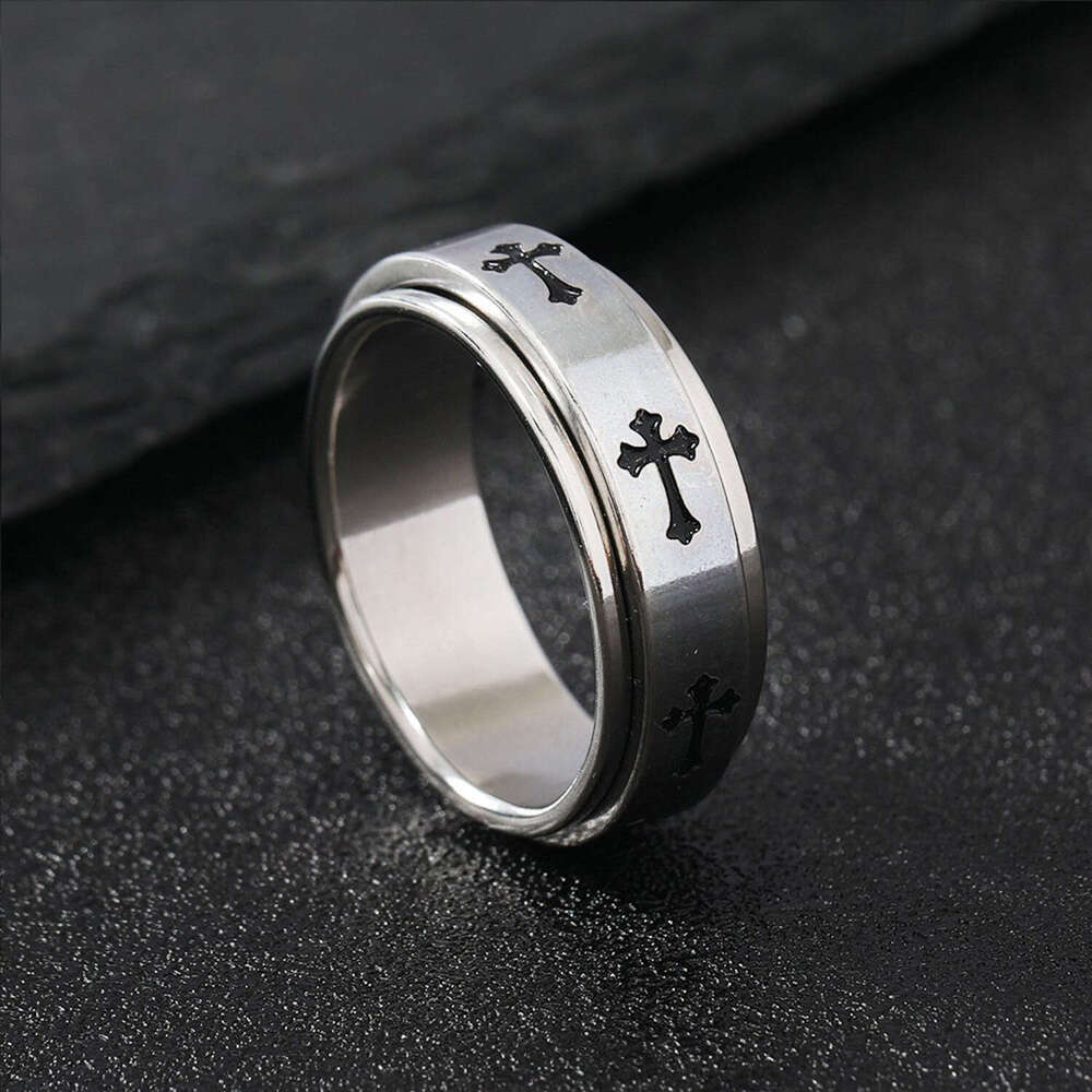Circular Cross Ring Metal Jewelry A piece of jewelry suitable for couples to wear together
