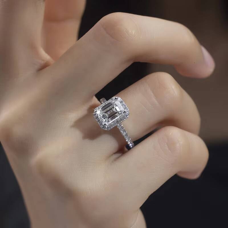 Hip Hop Jewelry With IGI Certificate Engagement Ring PT950 Lab Grown Diamond Wedding Ring