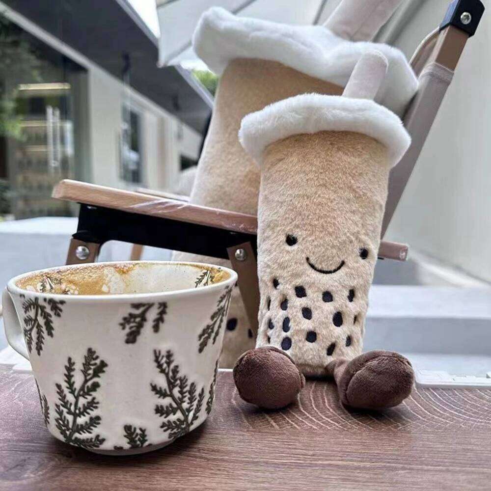 30CM Bubble Tea Plush Toy Creative Brown Cute Drink Milk Eea Doll For Children's Birthday Christmas Festival Gift Y260128