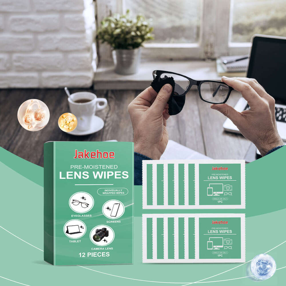 Jakehoe Lens Glasses Screen Individually Packaged Portable Cleaning Wipes S260130