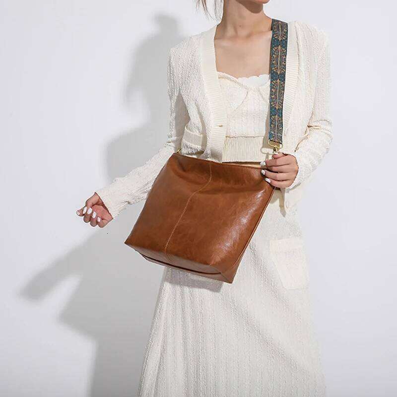 Retreo Bucket For Women Luxury Shoulder High QualityCrossbody Large Capacity Messenger Bag Handbag Totes Z260130