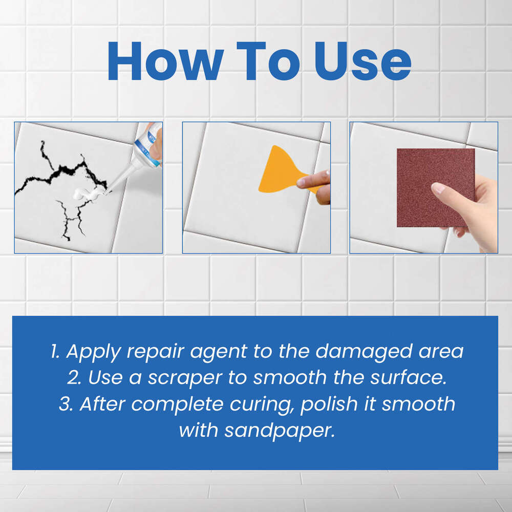 Jaysuing Tile Glue for Bathtub Marble Furniture Floor Tiles Toilet Crack Repair Adhesive Paste S260130