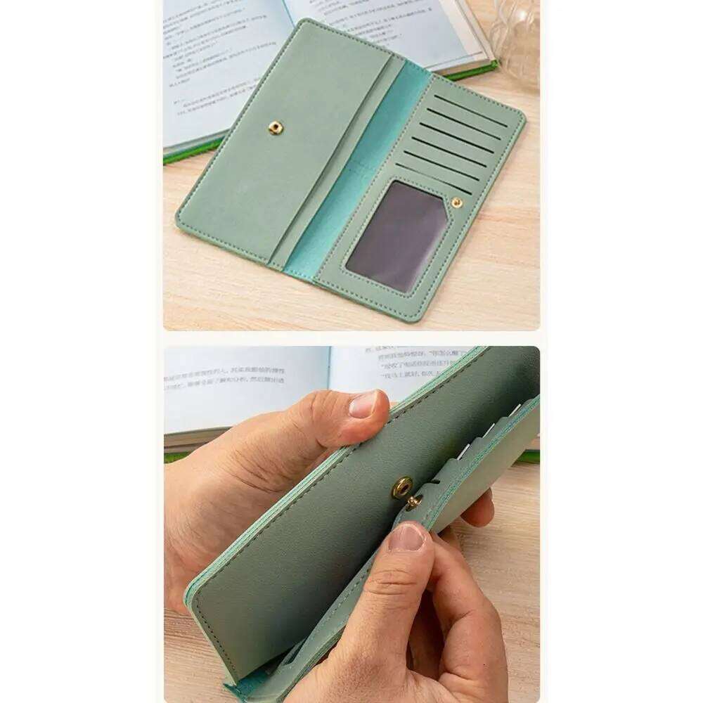 Portable PU Leather Solid Color Large Capacity Thin Wallets Mini Wallet Women Z260130