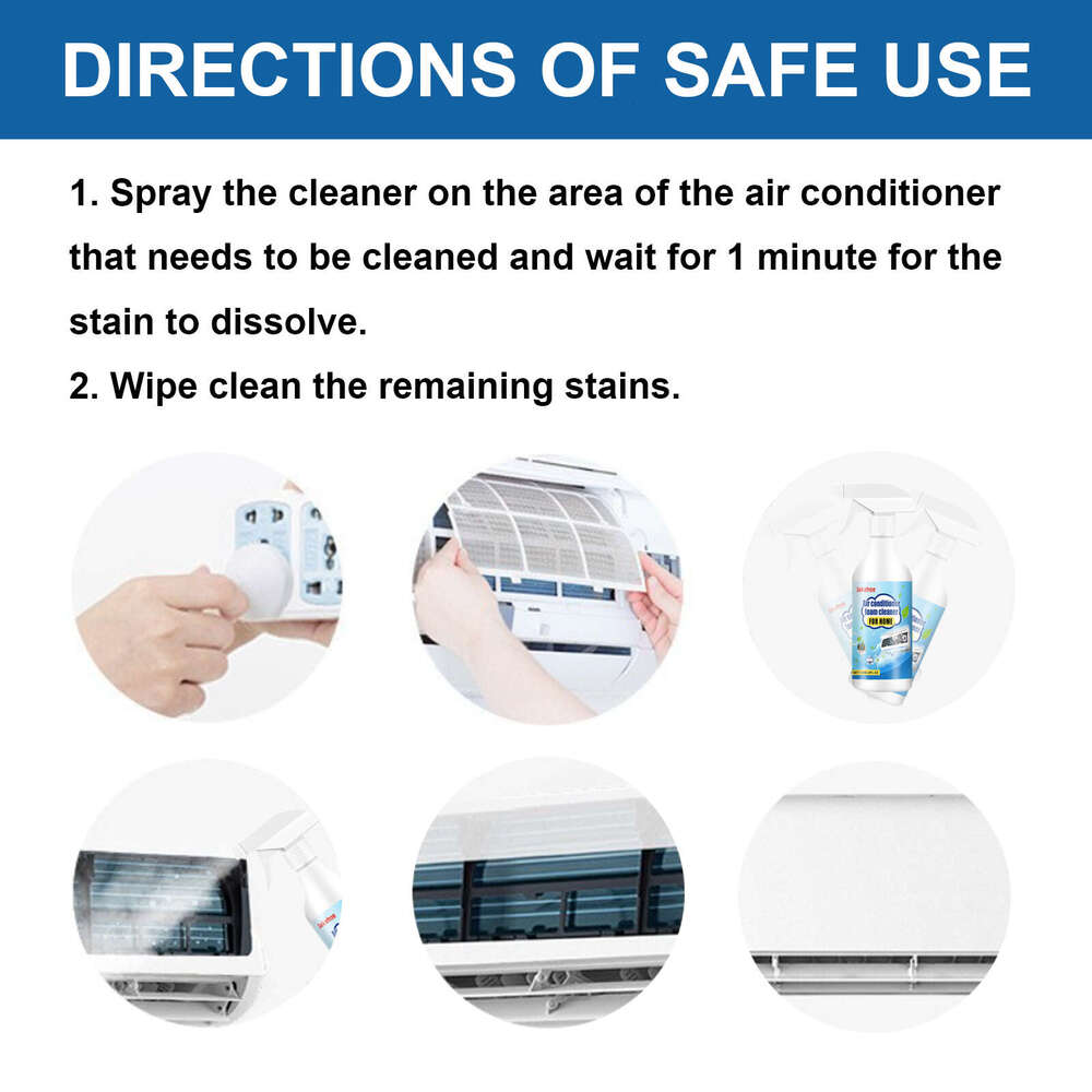 Jakehoe Household Foam Cleaner Air Conditioner Purification Decontamination Odor Removal Indoor and Outdoor Unit Cleaning S260130