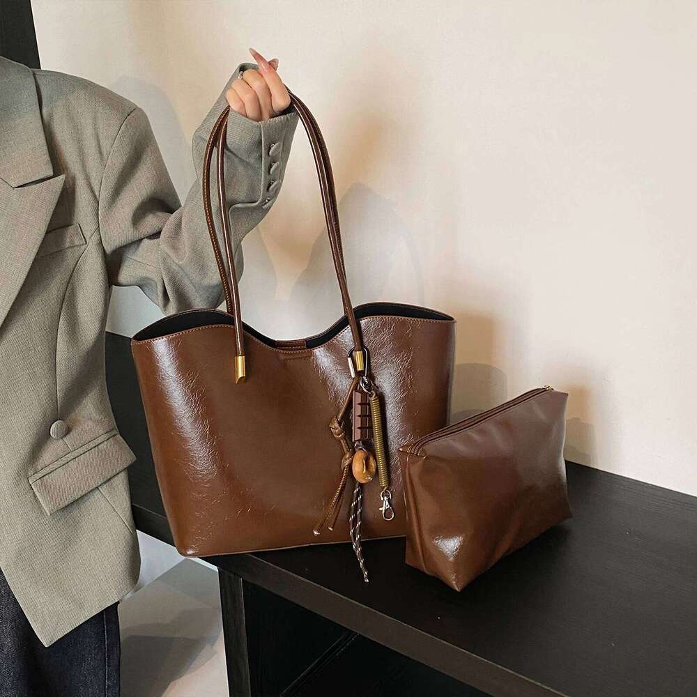 PU Leather Solid Color for Women Fashion Zipper Pu Women's Handbags Single Shoulder Tote Bag Large Capacity Handbag Z260130