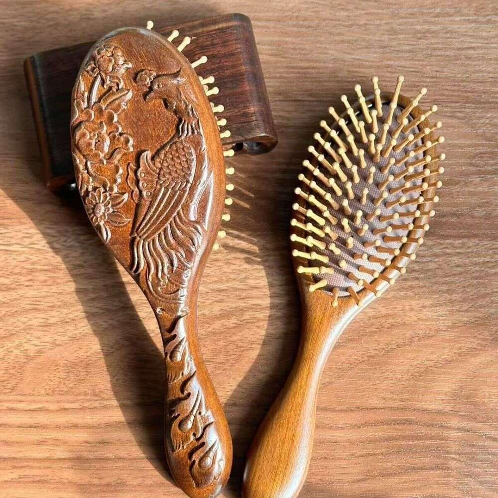 Durable Home Use Head Cushion Curling Sandalwood Comb Airbag Massage Women's Meridian Long Hair Gift Anti-Hair Loss
