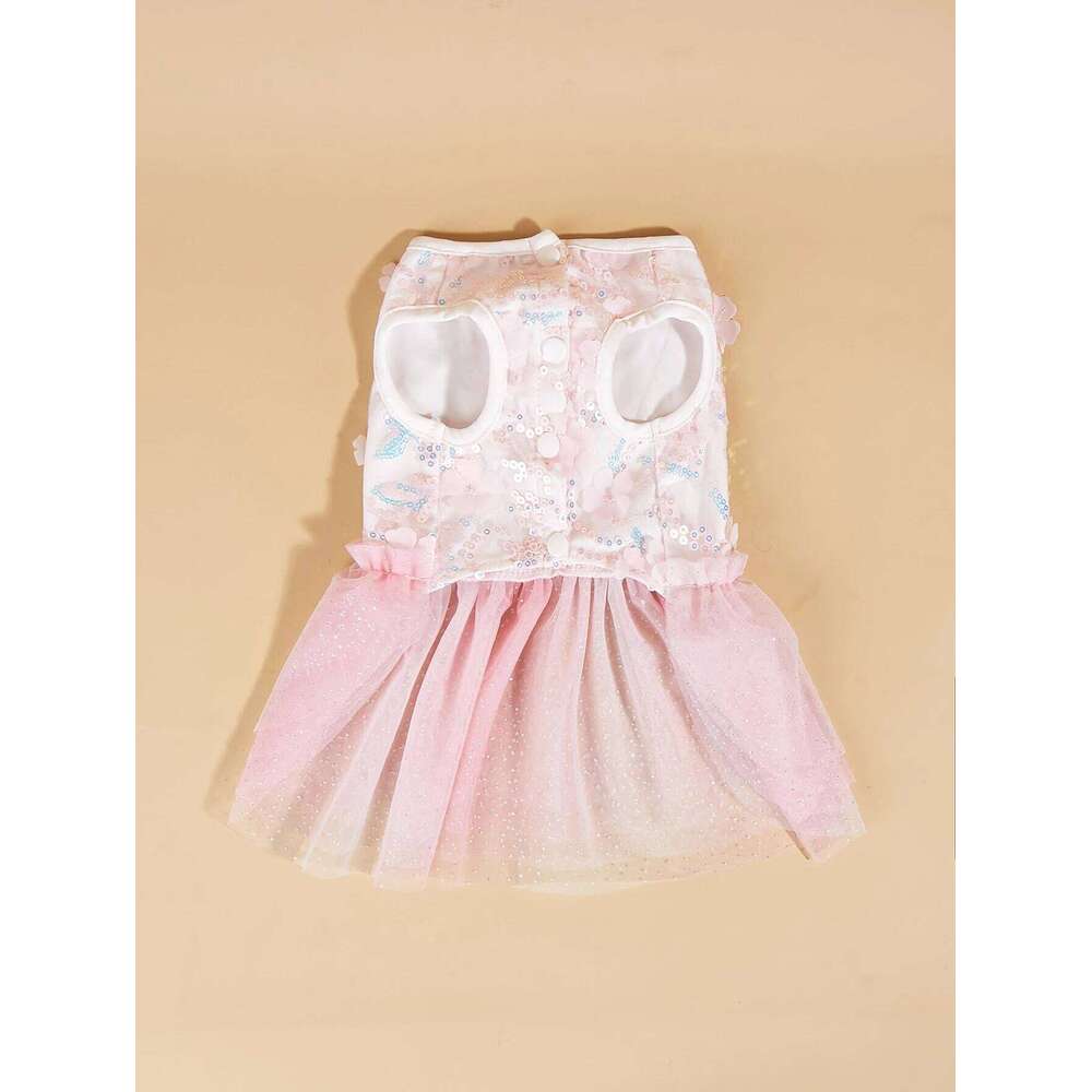 Dog TuTu Dress Small Costume Sequin Puppy with Tulle Doggie Pet Clothes Apparel for Dogs Cats Daily Wear H260129