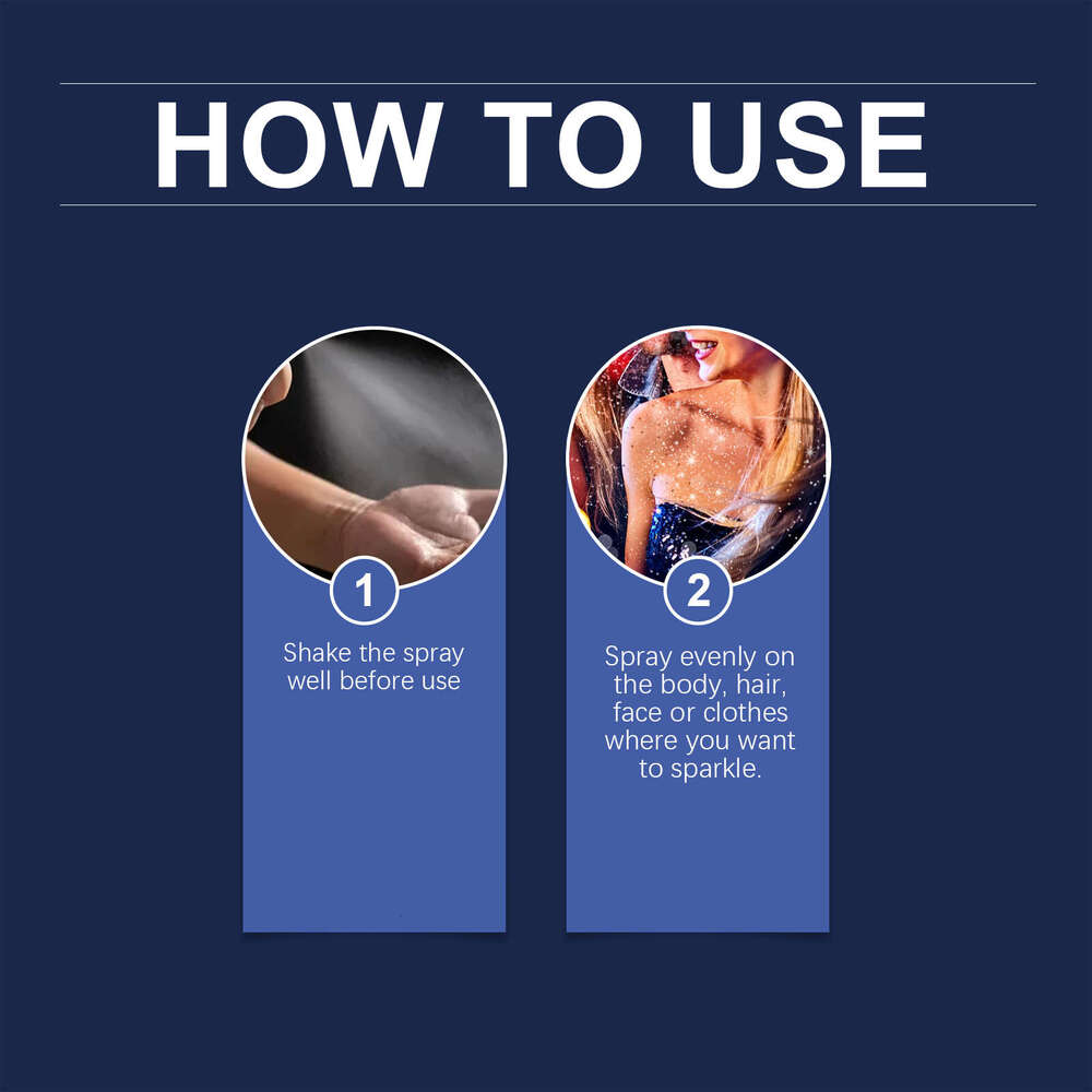 Eelhope Body Face Collarbone Hair Highlight Spray Brightening Glitter Prom Festival Carnival S260130