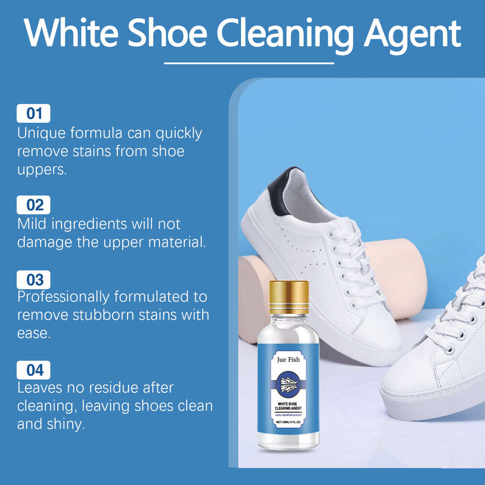 Jue-Fish Cleaner White Cleaning Whitening Stain Brightening Shoe Edge Yellowing Removal S260130