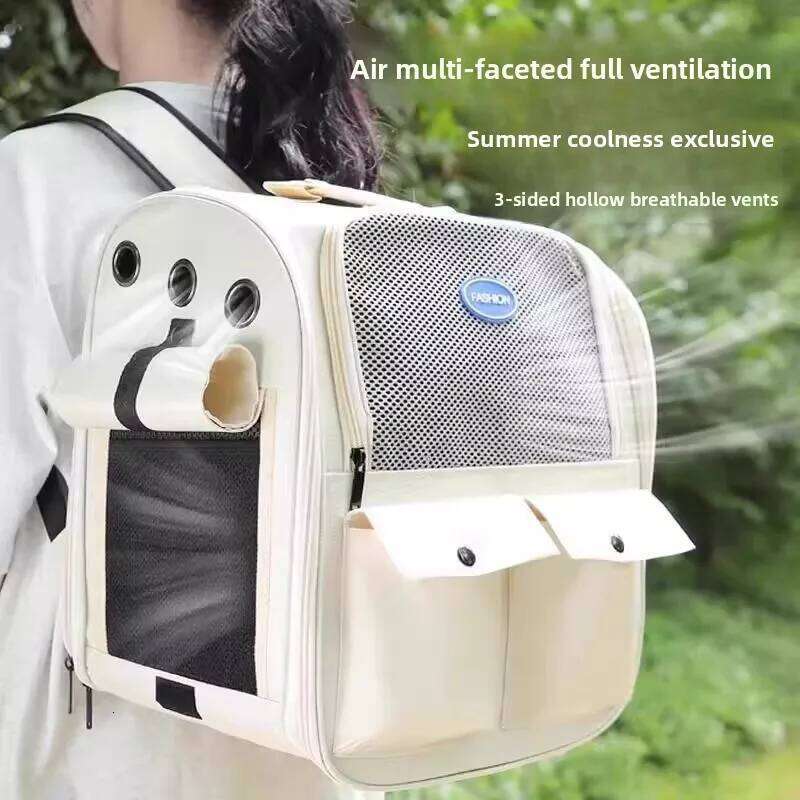 2026 New Portable Large Capacity Pet Backpack Transparent All-Season Dog Cat Bag 26H0130