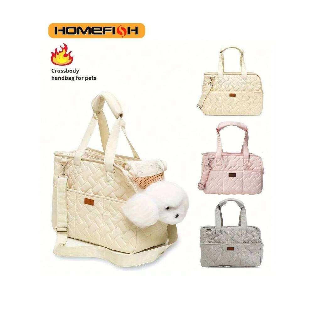 Pet cat dog tote no escape, portable, multifunctional, large capacity, breathable, horizontal bag, portable soft bag 26H0130