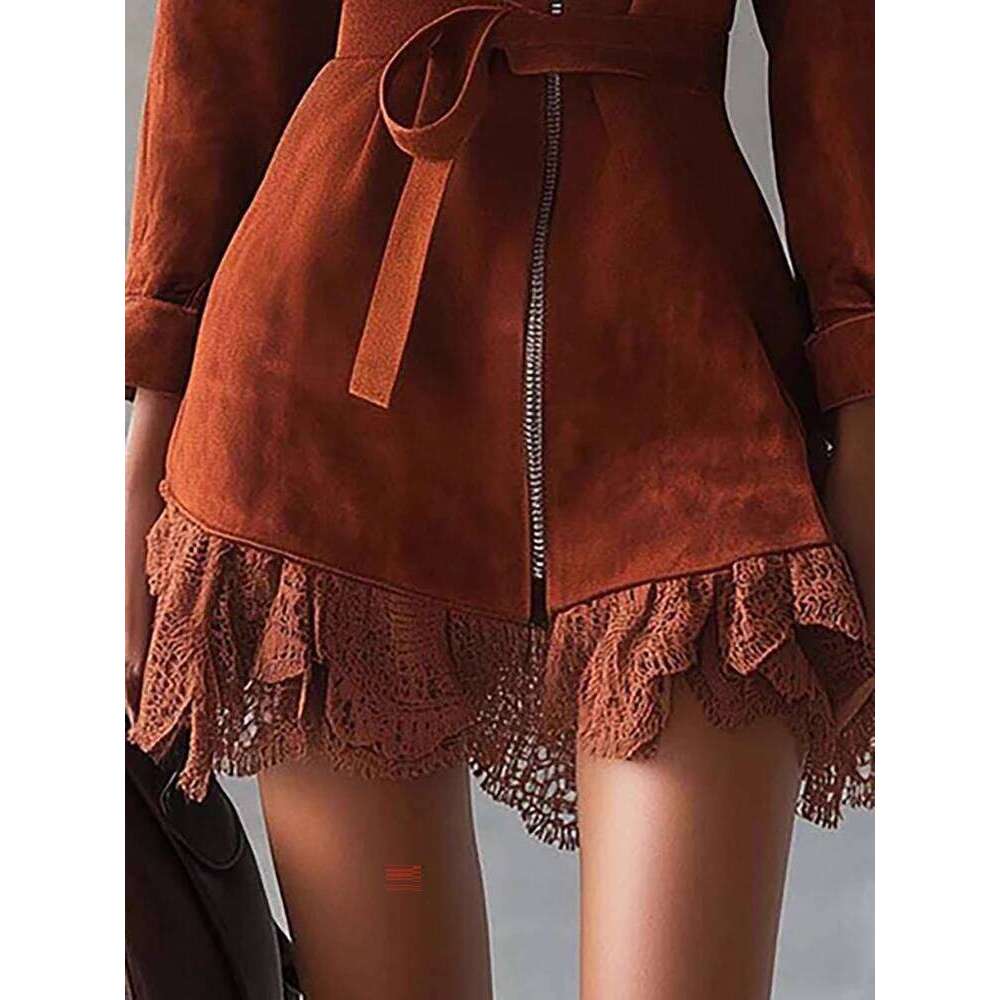 2026 Autumn Women's Long Sleeve Casual Style Polyester Material New Fashionable Half High Collar Zipper Coat XJ260130