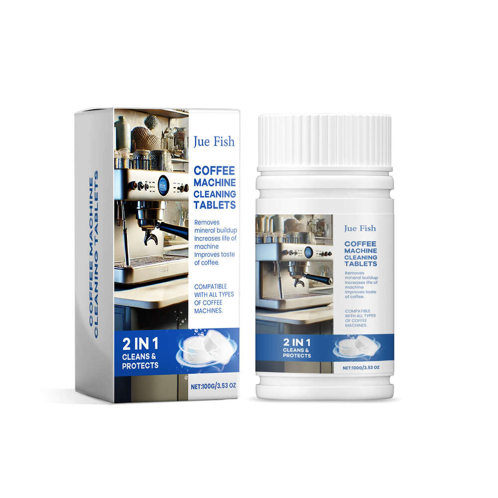Jue-Fish Coffee Machine Filter Net Removing Dirt Stains Maintenance Renovation Cleaning Tablets S260130