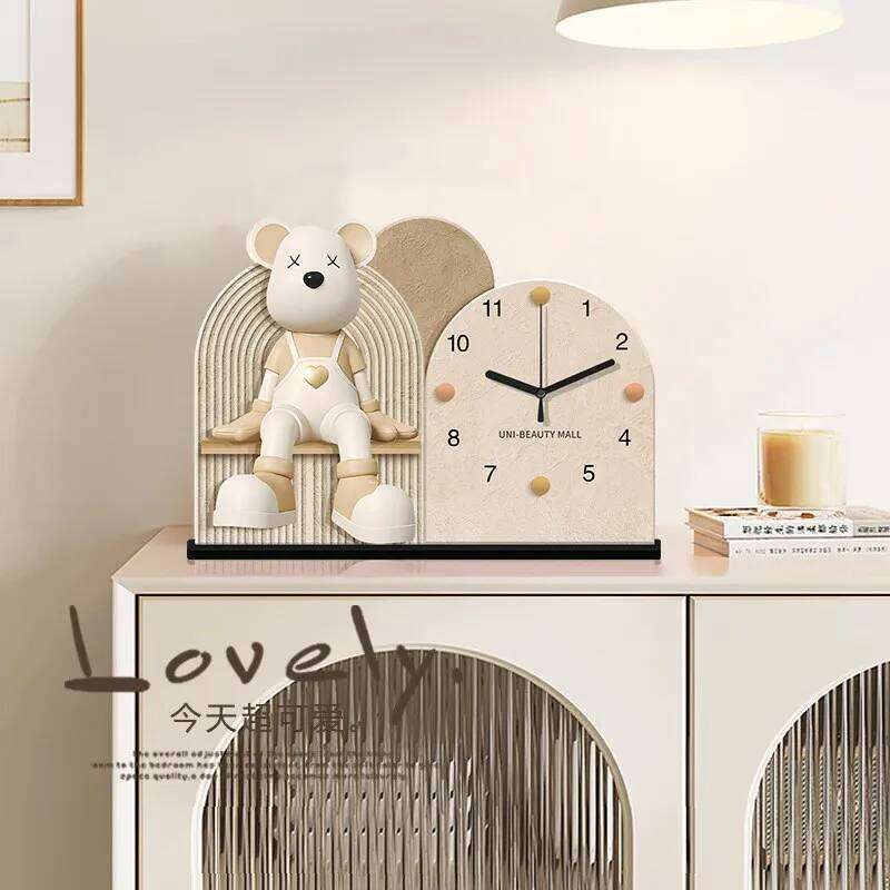 Creamy-style Cute Ornament Exquisitely Designed Table Clock Household Fashionable Home Deco Relogio De Mesa YS40CC W260130