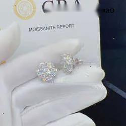 Zuanfa Top Selg Pass Dia Tester Fine Jewelry Sier 8mm 12mm wer Vvs Moissanite Stud Earrings